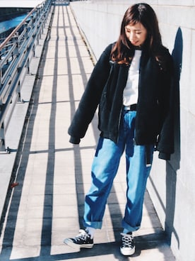 「Carhartt WIP（カーハートダブリューアイピー）のアイテム（その他アウター）」を使った、ふみさん（レディース・159cm）の秋コーディネート