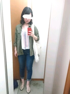 「RUBYのアイテム」を使った、わしさん（レディース・163cm）の春コーディネート