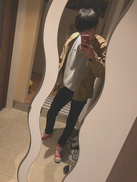 「AIGLE（エーグル）のアイテム（ジャケット/アウター）」を使った、y-nskさん（メンズ・176cm）の春コーディネート