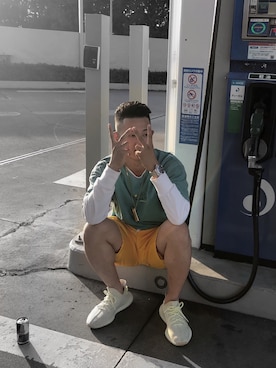 「SAYHELLO（セイハロー）のアイテム」を使った、タイちゃんさん（メンズ・178cm）の秋コーディネート