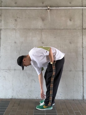 「FULL-BK（フルビーケー）のアイテム（キャップ）」を使った、タイちゃんさん（メンズ・180cm）の夏コーディネート