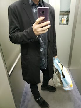 「シンプルおしゃれが好き」｜「アイテム（チェスターコート）」を使った、ダッフルコートさん（メンズ・168cm）の秋コーディネート