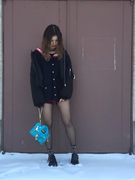 「モスキーノ」｜arnさん（レディース・168cm）の冬コーディネート