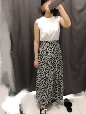 「UNIQUE（ユニーク）のアイテム（トップス）」を使った、to maさん（レディース・160cm）の春コーディネート