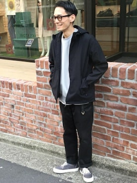 「SHIPS GENERAL SUPPLY（シップスジェネラルサプライ）のアイテム（その他アウター）」を使った、福山さん（メンズ・178cm）の春コーディネート