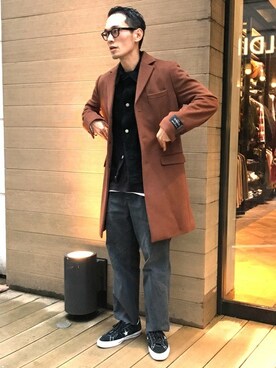 「SHIPS JET BLUE（シップスジェットブルー）のアイテム（ジャケット/アウター）」を使った、福山さん（メンズ・178cm）の秋コーディネート