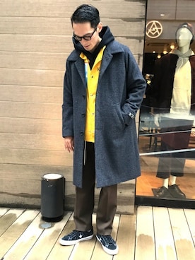 「SHIPS JET BLUE（シップスジェットブルー）のアイテム（ジャケット/アウター）」を使った、福山さん（メンズ・178cm）の冬コーディネート