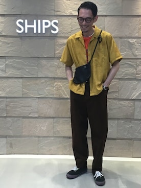 「20/80（テゥエンティーエイティー）のアイテム」を使った、福山さん（メンズ・178cm）の春コーディネート