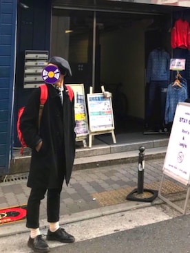 「イギリス」｜「アイテム（ハンチング/ベレー帽）」を使った、YAXさん（メンズ・172cm）の冬コーディネート