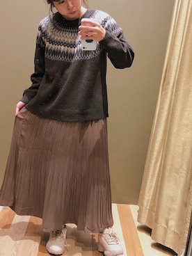 「FILA（フィラ）のアイテム（シューズ）」を使った、mikotoさん（レディース・154cm）の秋コーディネート