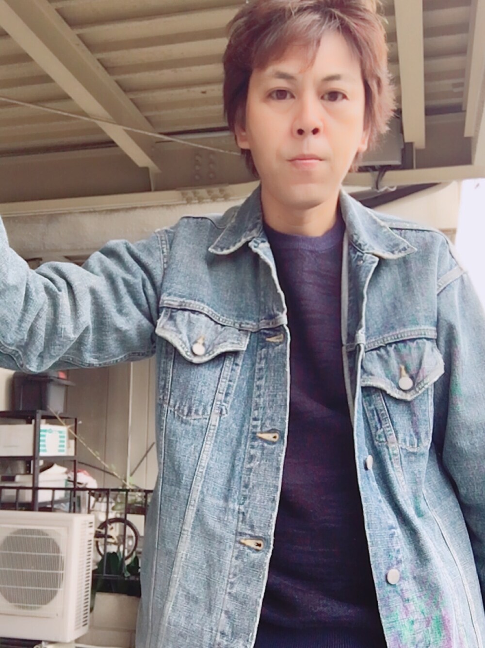 「Rags Mcgregor、サタデーズ ニューヨークシティ (Saturdays NYC)、西のつったん、おしゃれさんと繋がりたい」｜「RAGS McGREGOR のアイテム（デニムジャケット、ブルー系）」を使った、つったんさん（メンズ・183cm）の秋コーディネートの1枚目の写真