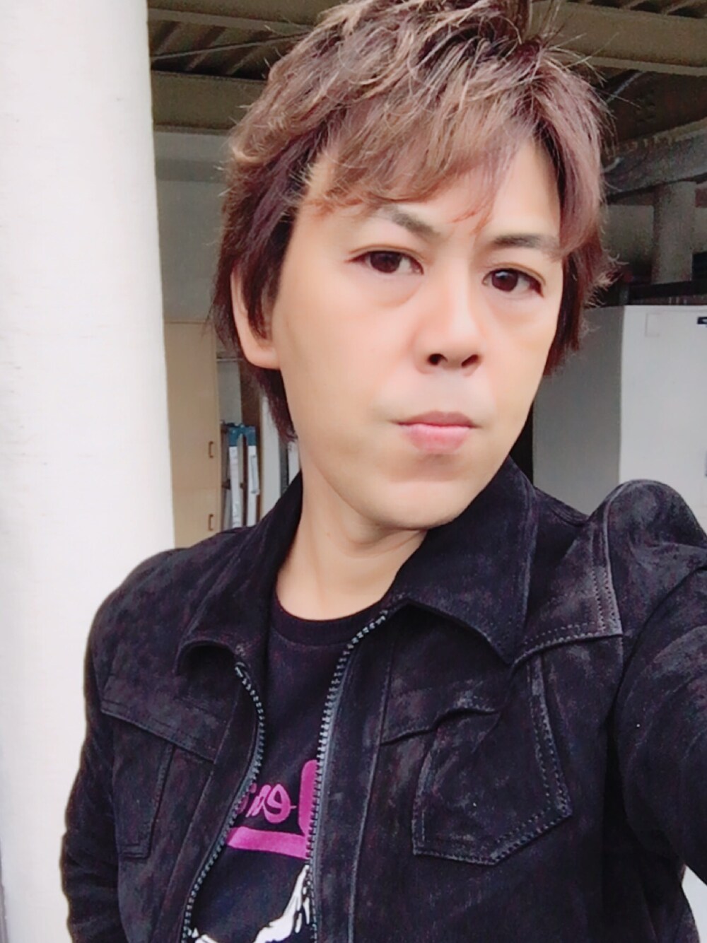 「Rags Mcgregor、Hysteric Glamour、西のつったん、レザージャケット、秋のコーデ、黒」｜「RAGS McGREGOR のアイテム（その他アウター、ブラック系）」を使った、つったんさん（メンズ・183cm）の秋コーディネートの1枚目の写真