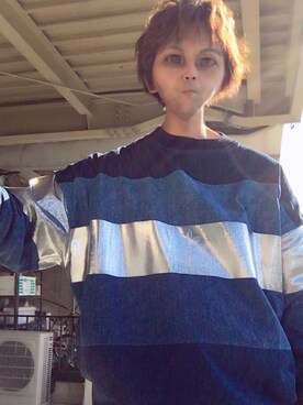 「minedenim」｜「アイテム（スウェット）」を使った、つったんさん（メンズ・183cm）の秋コーディネート