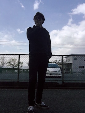 「minedenim」｜「アイテム（デニムジャケット）」を使った、つったんさん（メンズ・183cm）の春コーディネート