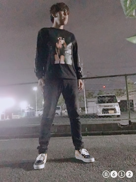 「黒パンツ」｜つったんさん（メンズ・183cm）の秋コーディネート