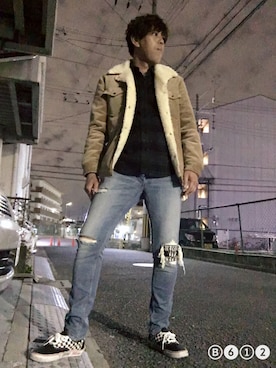 「キムタク」｜「アイテム（その他アウター）」を使った、つったんさん（メンズ・182cm）の秋コーディネート