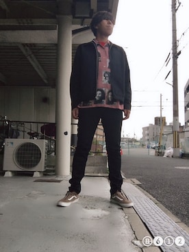 「キムタク」｜「アイテム（ブルゾン）」を使った、つったんさん（メンズ・182cm）の冬コーディネート