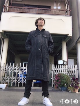 「minedenim」｜「アイテム（デニムジャケット）」を使った、つったんさん（メンズ・182cm）の冬コーディネート