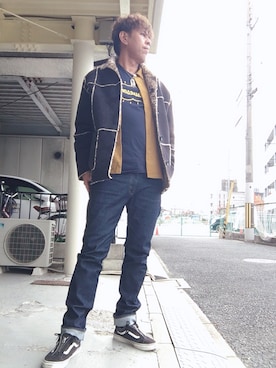 「キムタク」｜「アイテム（その他アウター）」を使った、つったんさん（メンズ・182cm）の冬コーディネート