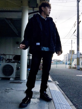 「キムタク」｜「アイテム（その他アウター）」を使った、つったんさん（メンズ・182cm）の冬コーディネート