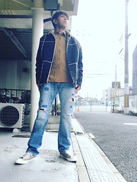 「キムタク」｜「アイテム（その他アウター）」を使った、つったんさん（メンズ・182cm）の冬コーディネート