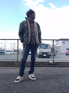 「キムタク」｜「アイテム（その他アウター）」を使った、つったんさん（メンズ・182cm）の冬コーディネート