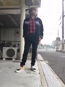 「キムタク」｜「アイテム（その他アウター）」を使った、つったんさん（メンズ・182cm）の春コーディネート