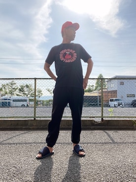 「RATS（ラッツ）のアイテム（帽子）」を使った、つったんさん（メンズ・182cm）の夏コーディネート