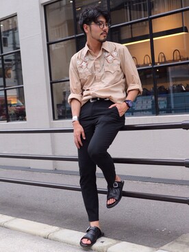 明賀健太さん（メンズ・178cm）の夏コーディネート