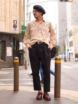 明賀健太さん(メンズ・178cm)の秋コーディネート