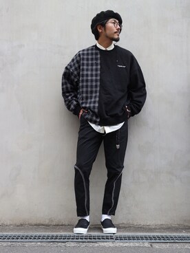 明賀健太さん（メンズ・178cm）の春コーディネート