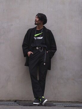 「BASISBROEK（バシスブルック）のアイテム（ジャケット/アウター）」を使った、明賀健太さん（メンズ・178cm）の春コーディネート