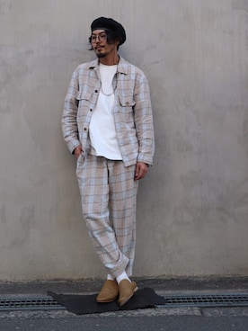 明賀健太さん（メンズ・178cm）の春コーディネート