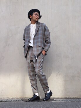 明賀健太さん（メンズ・178cm）の春コーディネート