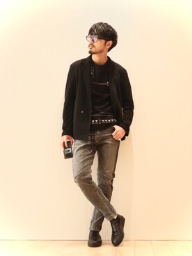 明賀健太さん（メンズ・178cm）の春コーディネート