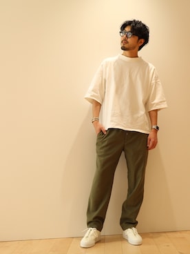明賀健太さん(メンズ・178cm)の春コーディネート