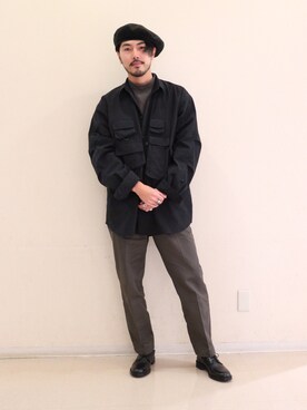 明賀健太さん(メンズ・178cm)の冬コーディネート