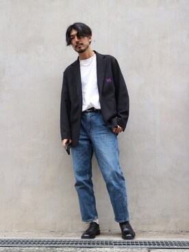 明賀健太さん(メンズ・178cm)の春コーディネート