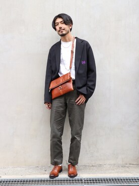 明賀健太さん(メンズ・178cm)の春コーディネート