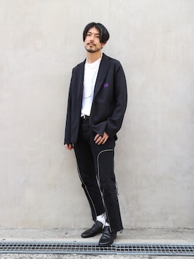 明賀健太さん(メンズ・178cm)の春コーディネート
