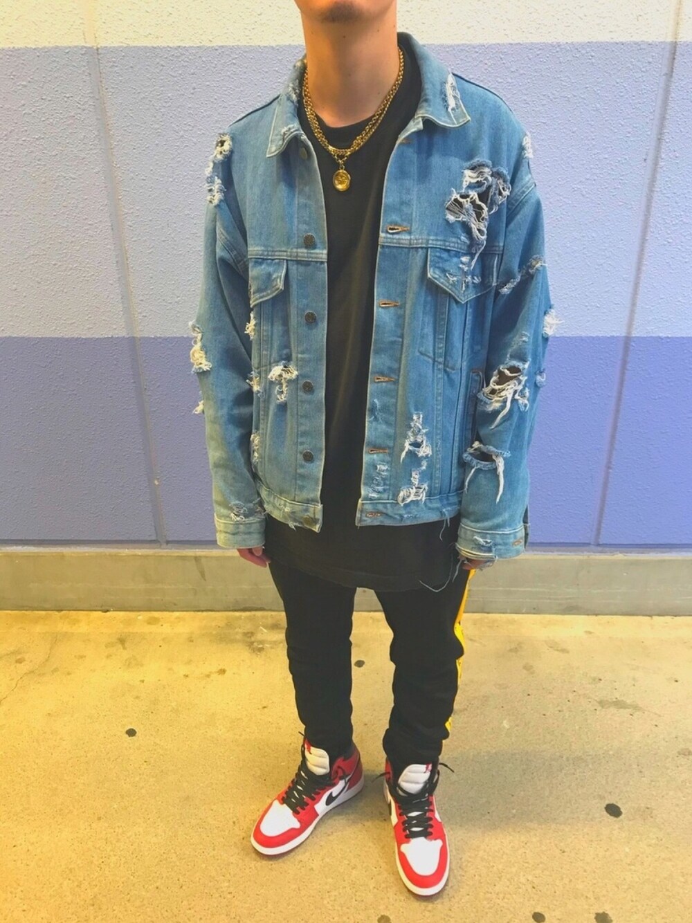 LEGENDA（レジェンダ）の「LEGENDA World Logo ジャージスキニーパンツ 
