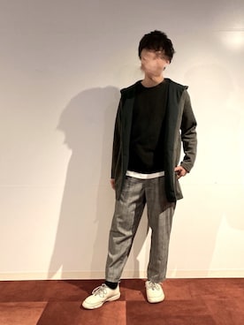「Right-on（ライトオン）のアイテム（カーディガン/ボレロ）」を使った、あぶりんさん（メンズ・170cm）の秋コーディネート