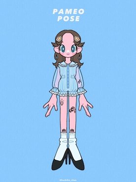 「PAMEO POSE（パメオポーズ）のアイテム（オールインワン・サロペット）」を使った、hachikaさん（レディース・160cm）の冬コーディネート