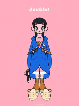 「doublet（ダブレット）のアイテム（ジャケット/アウター）」を使った、hachikaさん（レディース・160cm）の春コーディネート