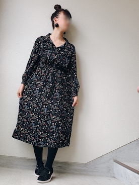 「AS KNOW AS plus（アズノゥアズプラス）のアイテム（ワンピース）」を使った、naono【相互】さん（レディース・160cm）の冬コーディネート
