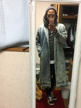 「MSGM（エムエスジーエム）のアイテム（デニムジャケット）」を使った、Yukiさん（メンズ・175cm）の夏コーディネート