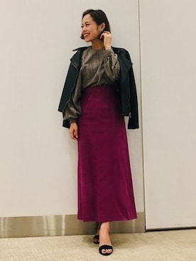 「Noble（ノーブル）のアイテム（ジャケット/アウター）」を使った、sayuさん（レディース・156cm）の冬コーディネート