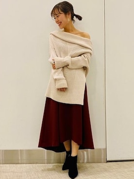 「UJOH（ウジョー）のアイテム」を使った、sayuさん（レディース・156cm）の冬コーディネート