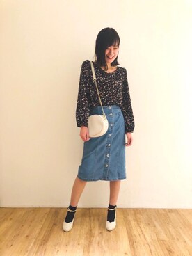 マジェスティックレゴン新宿ミロード店スタッフさん(レディース・164cm)の春コーディネート