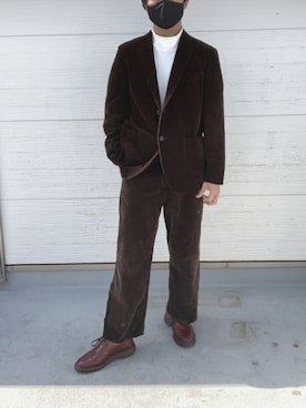 「Dr. Martens（ドクターマーチン）のアイテム（モカシン/デッキシューズ）」を使った、ろさん（メンズ・173cm）の春コーディネート